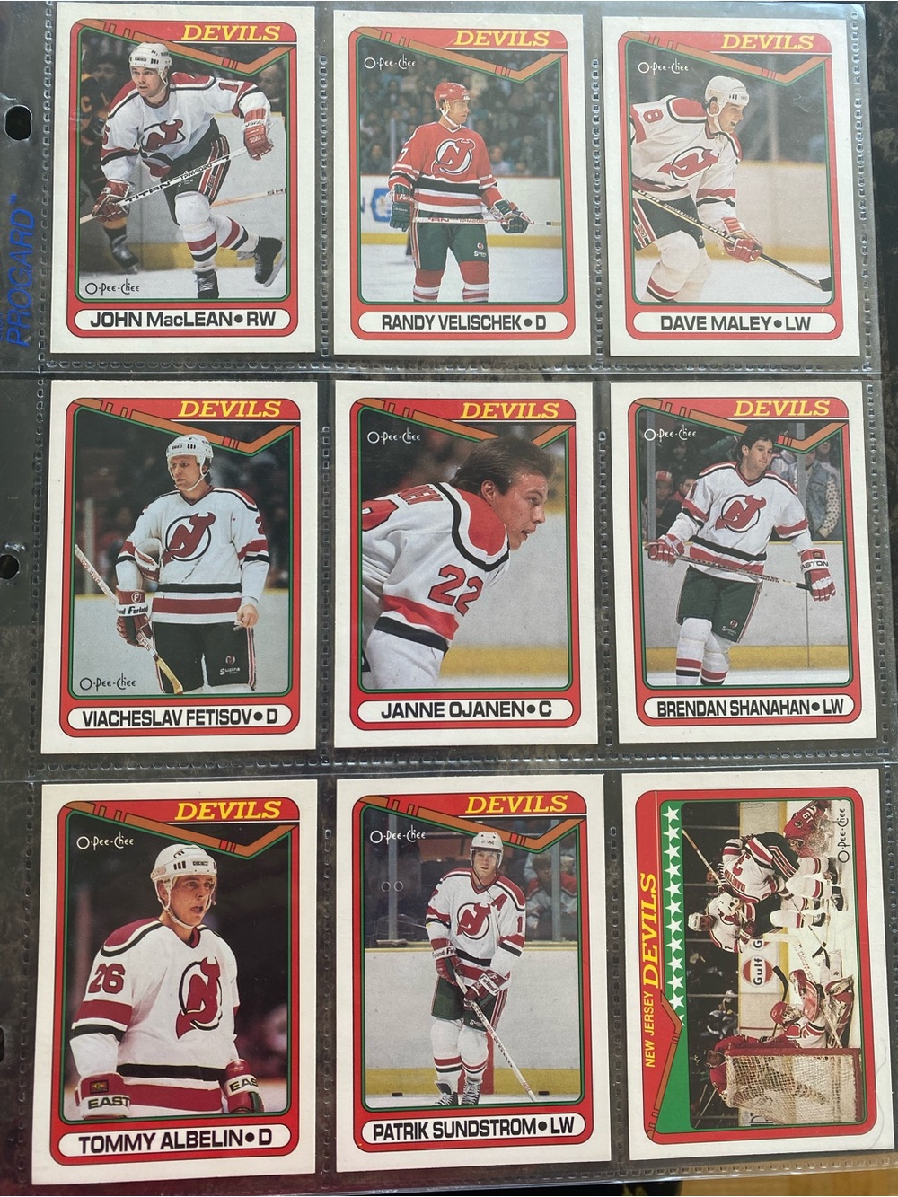 New Jersey Devils 23 O-Pee-Chee Hockey Card Lot